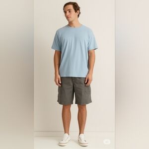 Croft & Barrow mens green  casual cargo shorts, flat front  - Father's D…